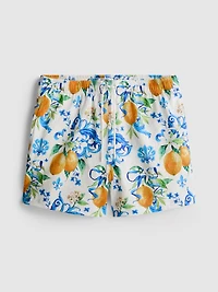 Orange Textured Swimming Shorts