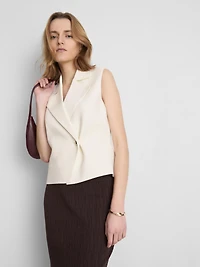 Collared Asymmetric Waistcoat