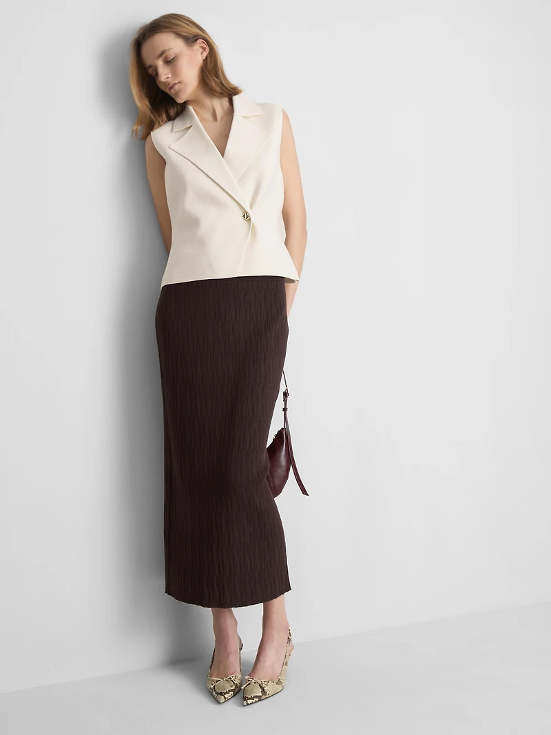 Collared Asymmetric Waistcoat