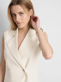 Collared Asymmetric Waistcoat