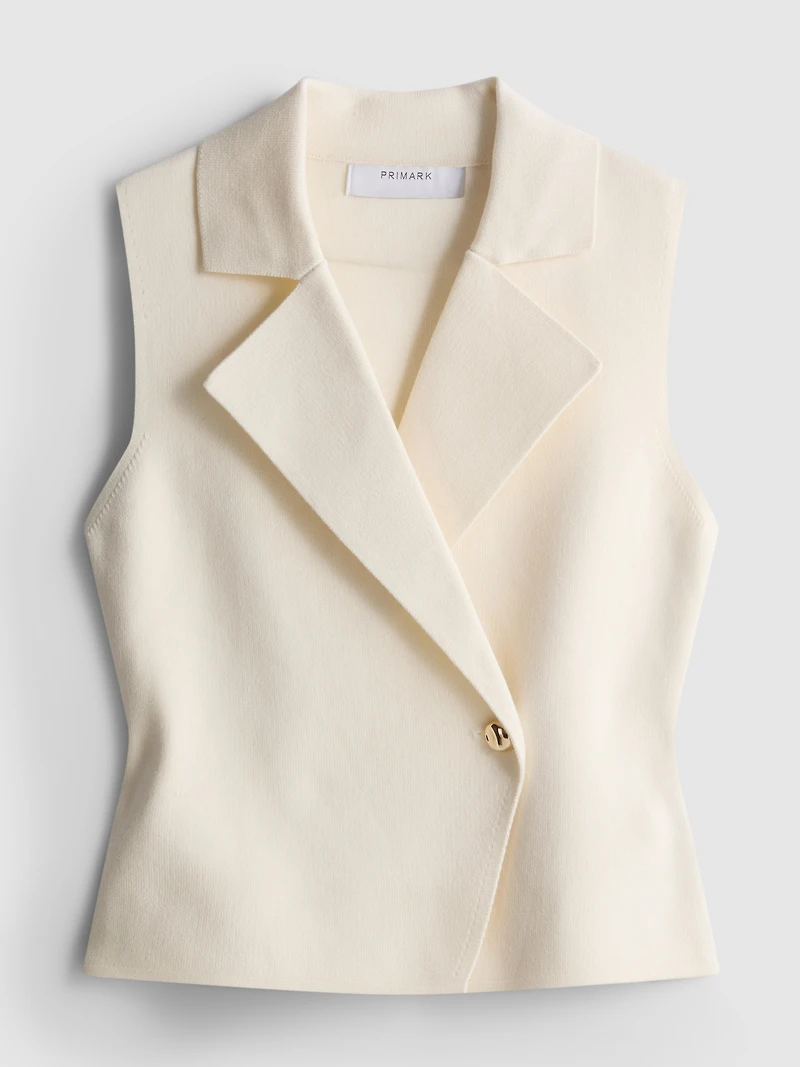 Collared Asymmetric Waistcoat