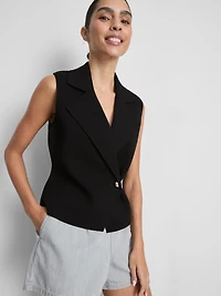 Collared Asymmetric Waistcoat