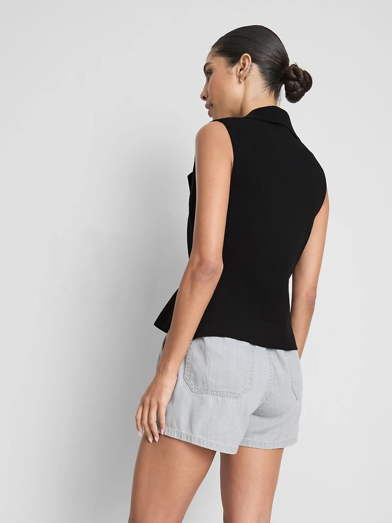 Collared Asymmetric Waistcoat