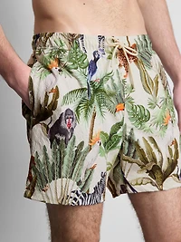 Textured Jungle Swim Shorts