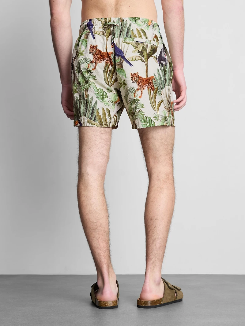 Textured Jungle Swim Shorts