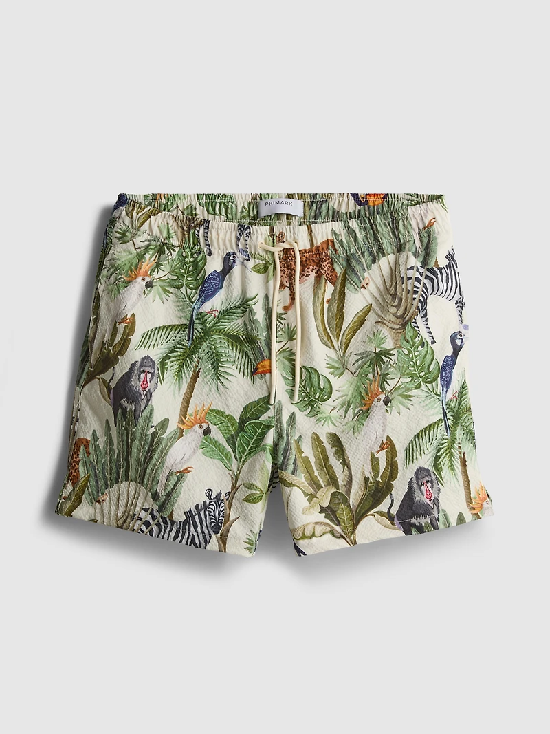 Textured Jungle Swim Shorts