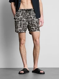 Abstract-Print Swim Shorts