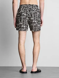 Abstract-Print Swim Shorts