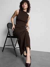 Textured High Neck Tank Top