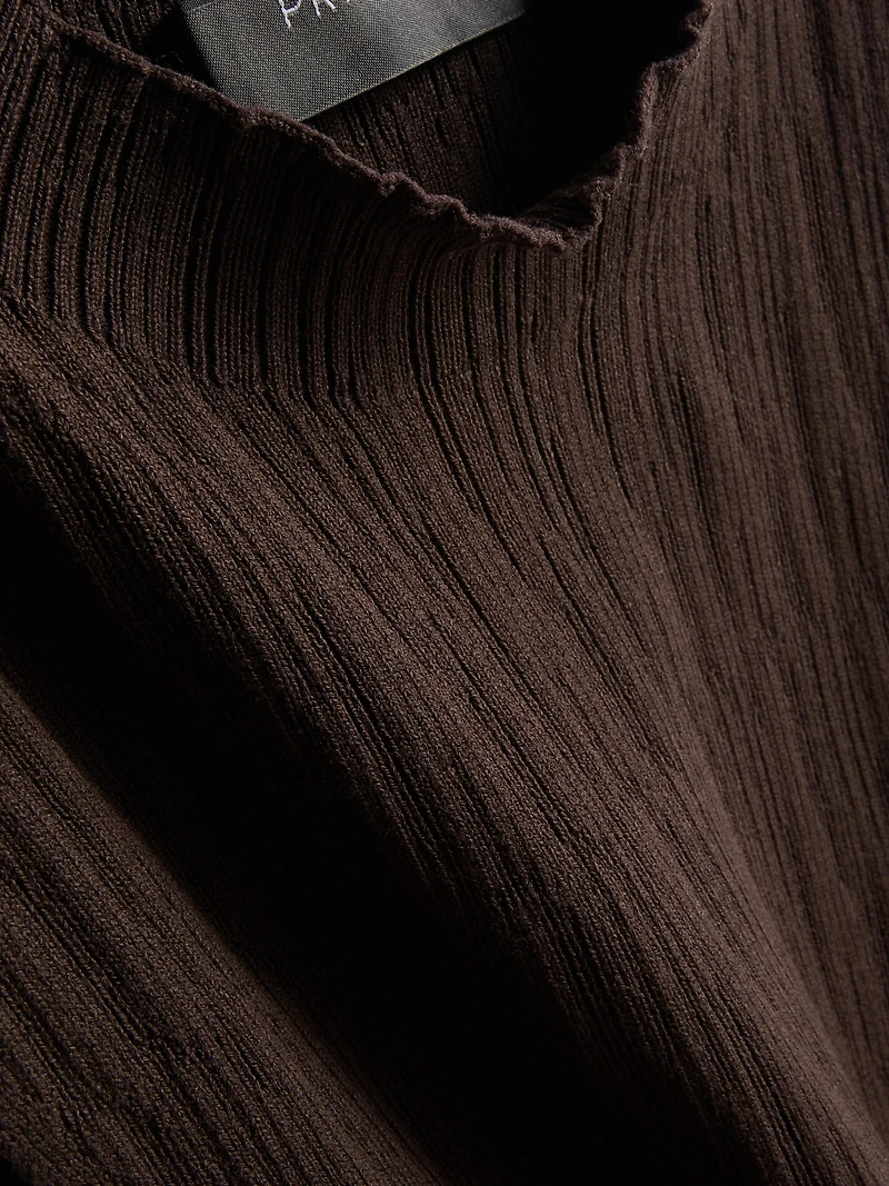 Textured High Neck Tank Top