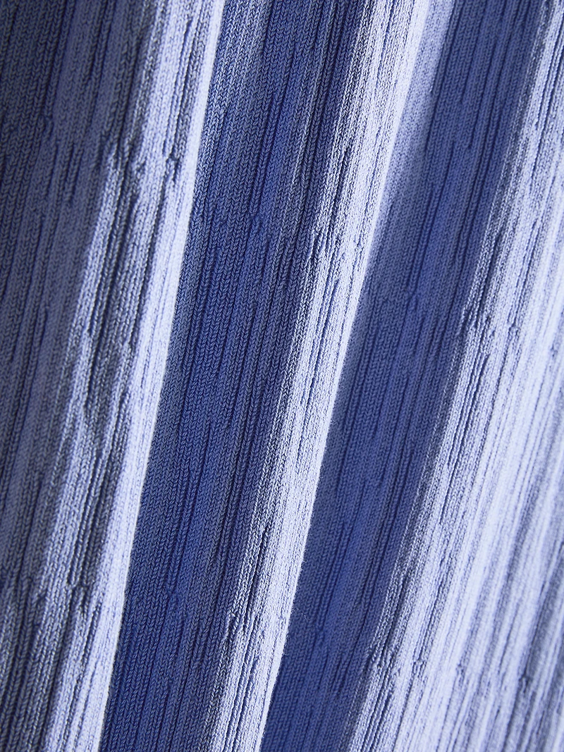 Textured Split Hem Midi Skirt