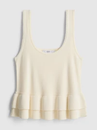 Knitted Peplum Tank Top