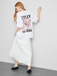 Cotton Oversized Graphic Boyfriend Tee