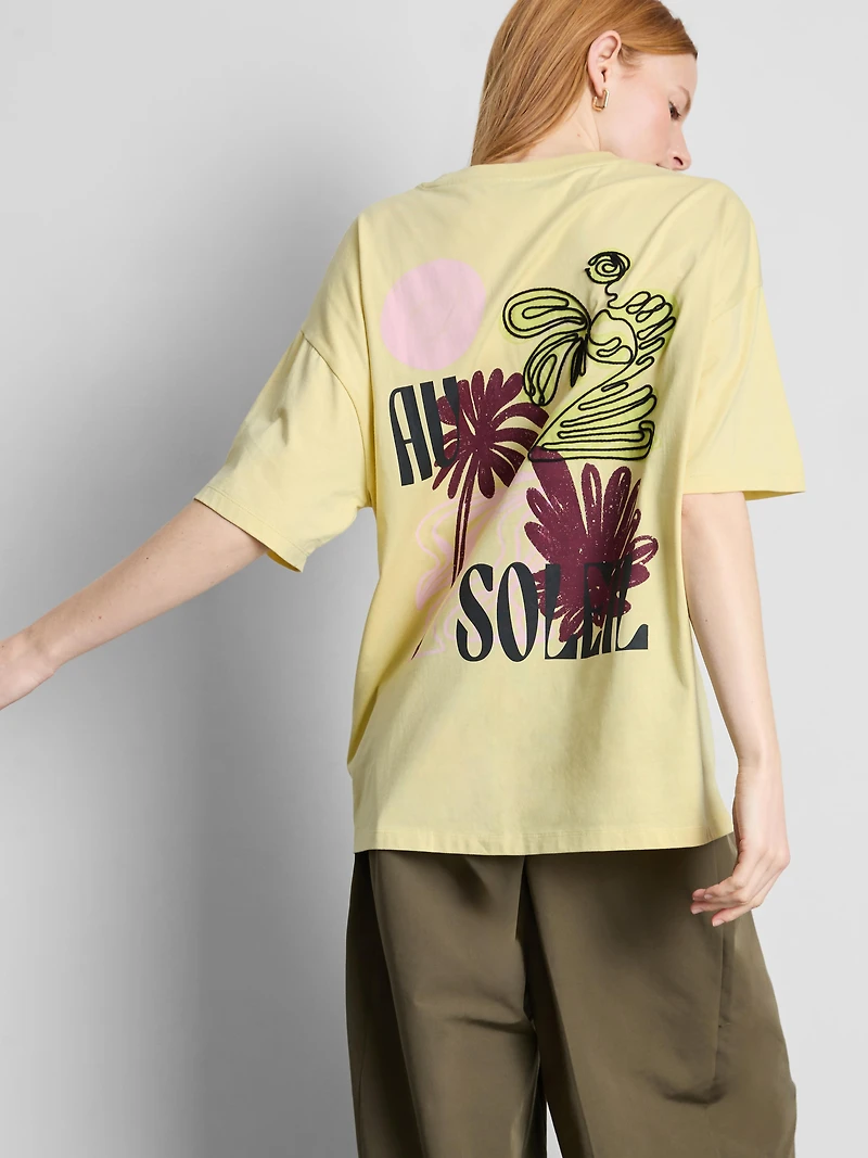 Cotton Oversized Graphic Boyfriend Tee