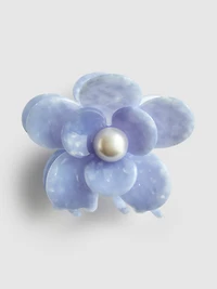 Faux Pearl Flower Claw Clip