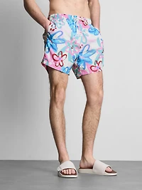 Floral Graffiti Swimming Shorts