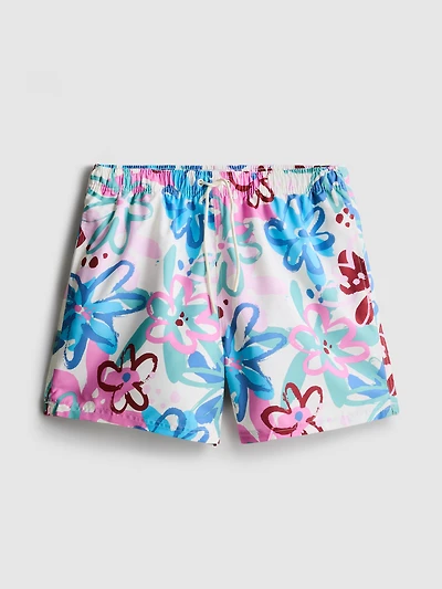 Floral Graffiti Swimming Shorts