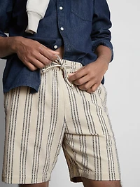 Textured Stripe Bermuda Shorts