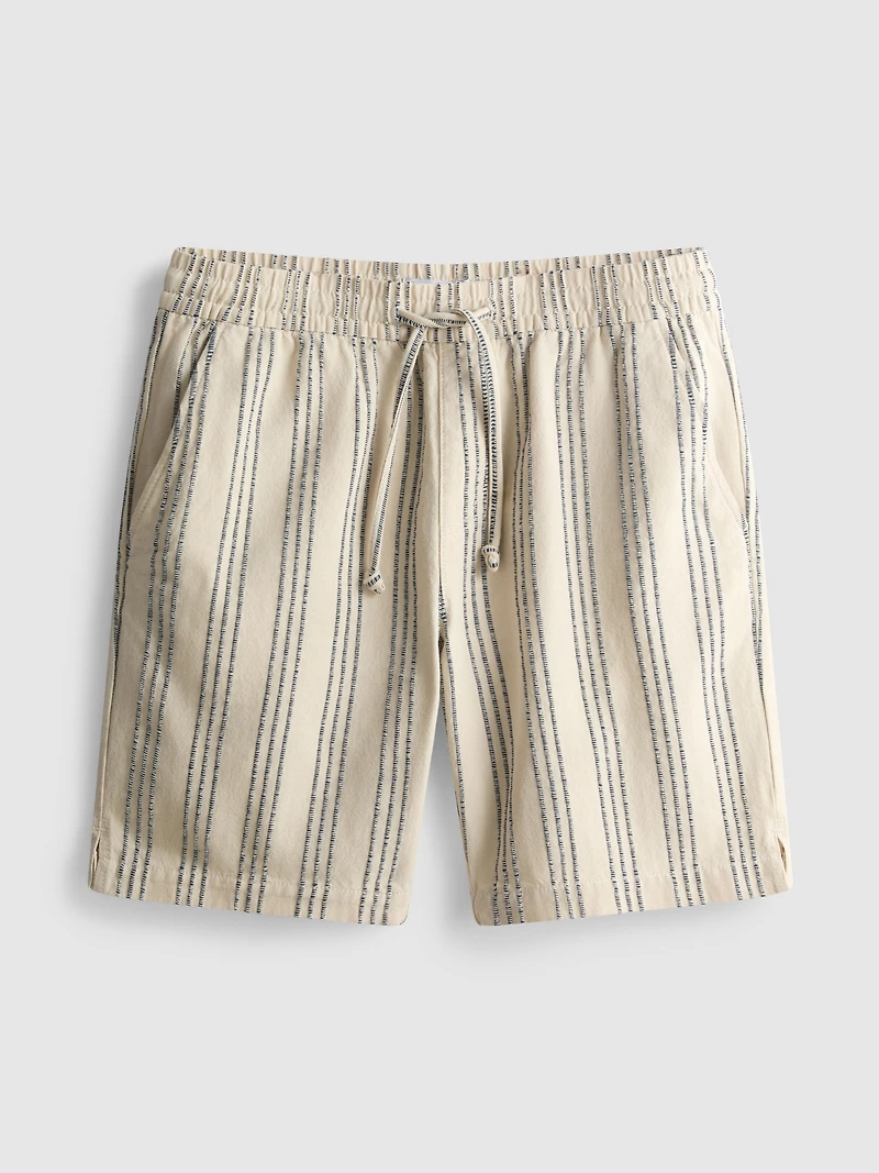 Textured Stripe Bermuda Shorts