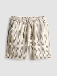 Textured Stripe Bermuda Shorts
