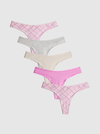 5-Pack Cotton Rich Thongs