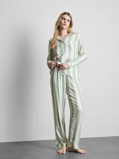 Striped Cotton Boyfriend Pajamas