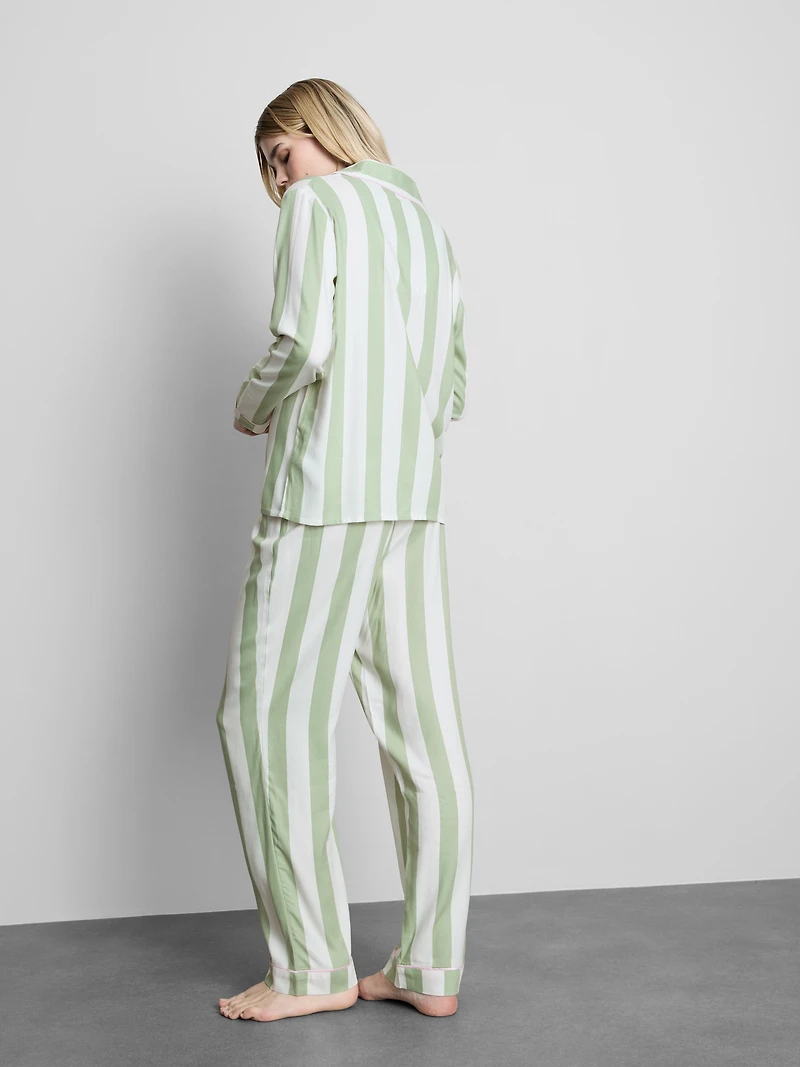 Striped Cotton Boyfriend Pajamas