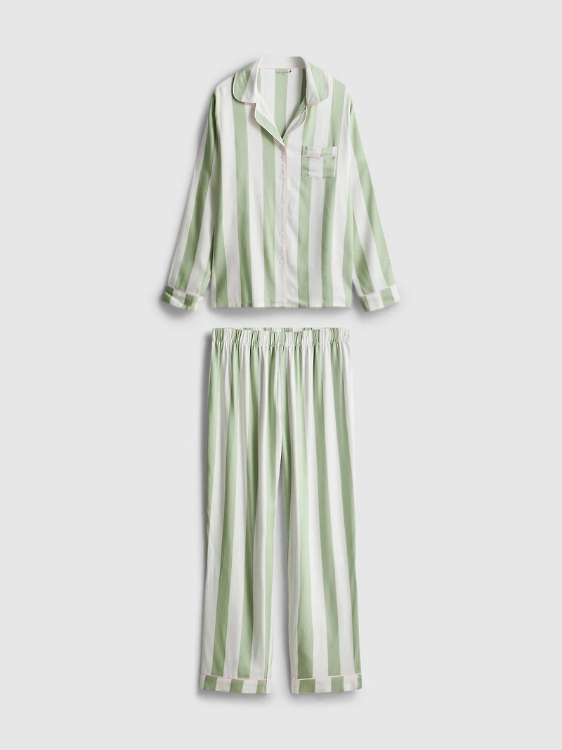 Striped Cotton Boyfriend Pajamas