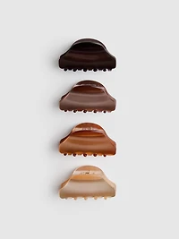 4pk Tonal Hair Claw Clips