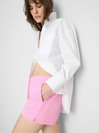 Cotton Split Hem Lounge Shorts