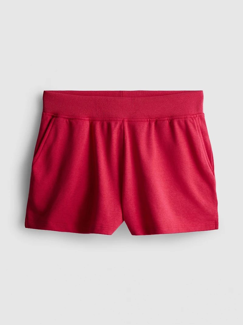 Cotton Split Hem Lounge Shorts