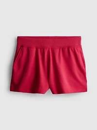 Cotton Split Hem Lounge Shorts