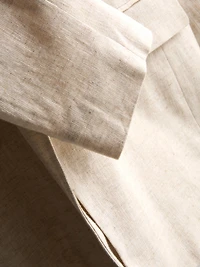 Linen-Blend Single-Breasted Blazer