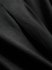 Linen Blend Pleated Shorts