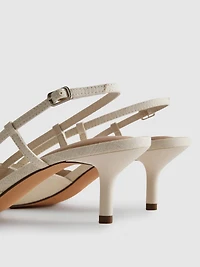 Pointed Kitten Heel Court Heels