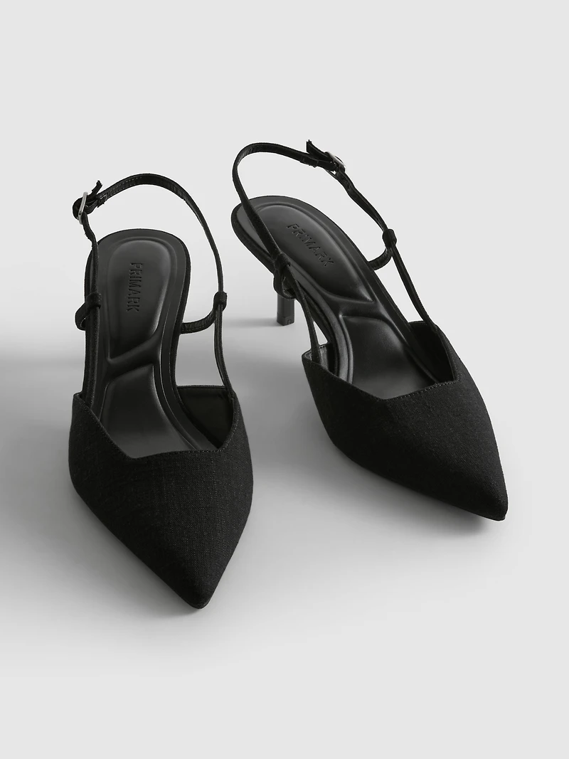 Pointed Kitten Heel Court Heels