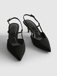 Pointed Kitten Heel Court Heels