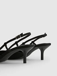 Pointed Kitten Heel Court Heels