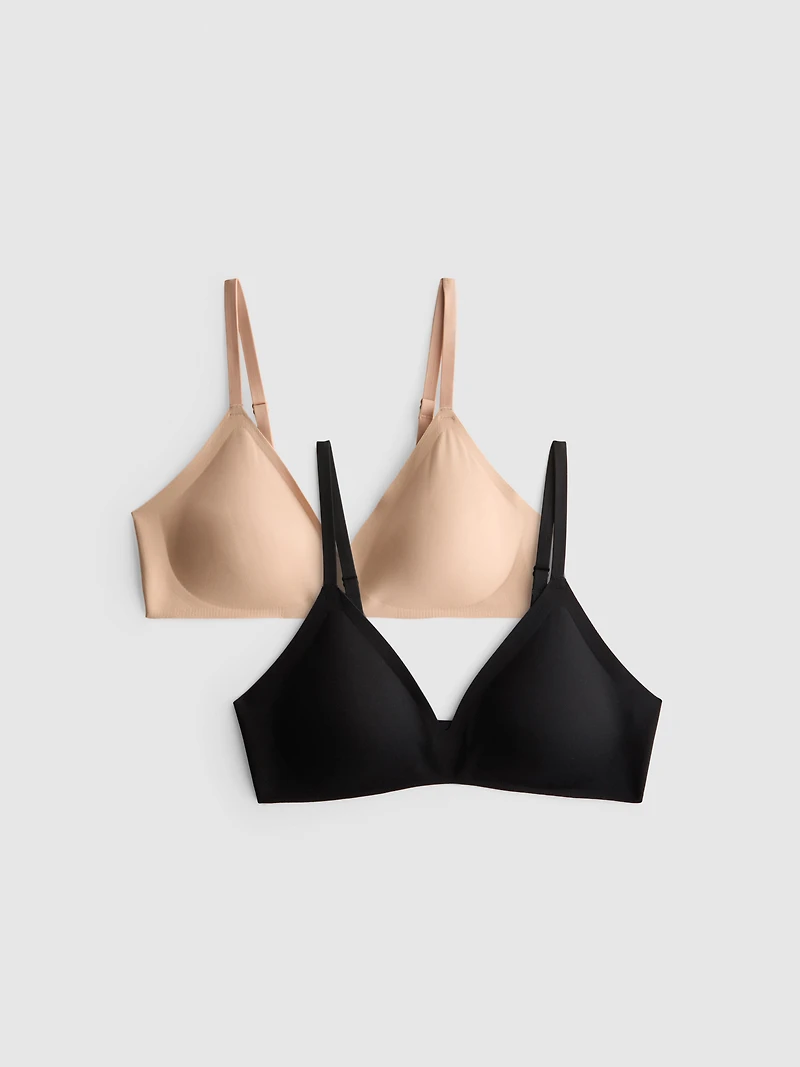2pk Smoothing Triangle Shapewear Bra