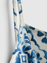 7-15yrs | Mosaic Tile Print Peplum Blouse