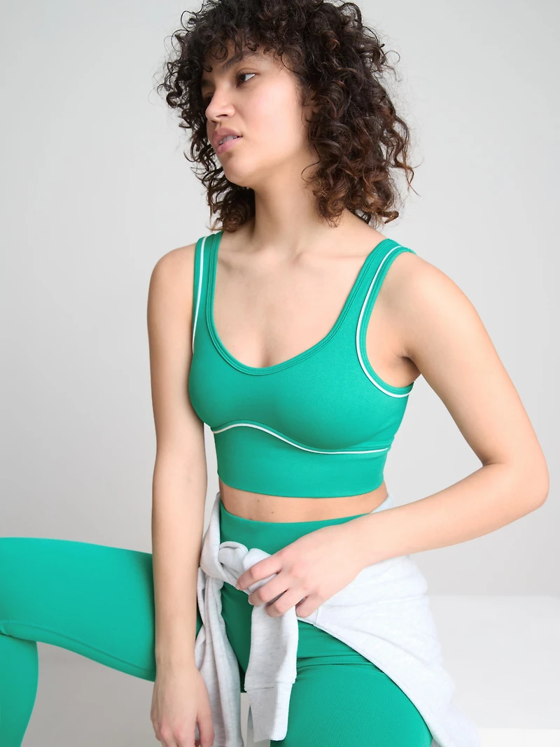 Seamless Piping Active Crop Top