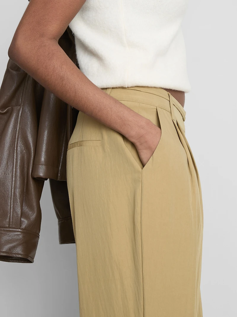Belted Wide-Leg Pants