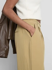 Belted Wide-Leg Pants