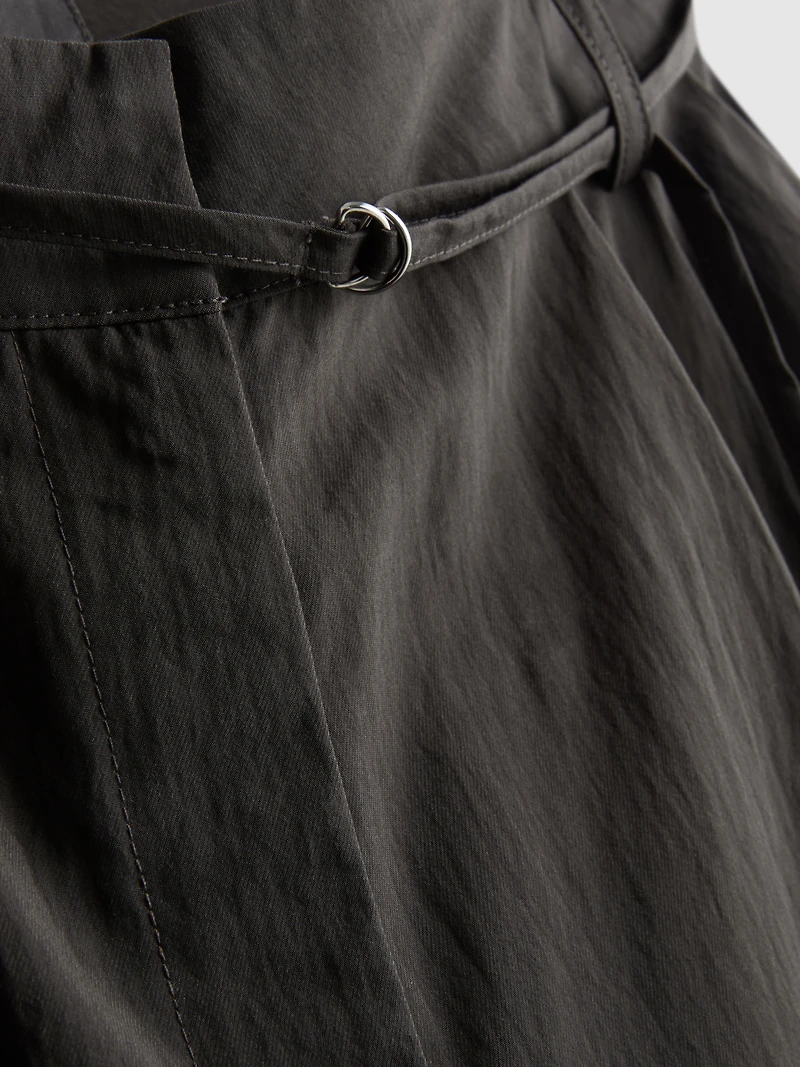 Belted Wide-Leg Pants