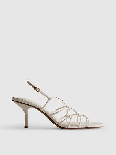 The Edit Braided Stiletto Heeled Sandals