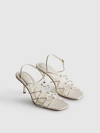 The Edit Braided Stiletto Heeled Sandals