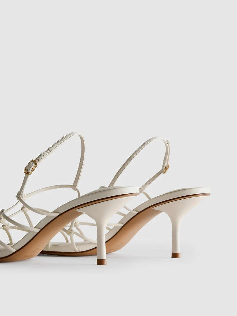The Edit Braided Stiletto Heeled Sandals