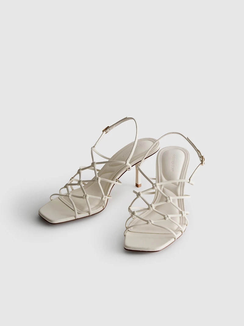 The Edit Braided Stiletto Heeled Sandals