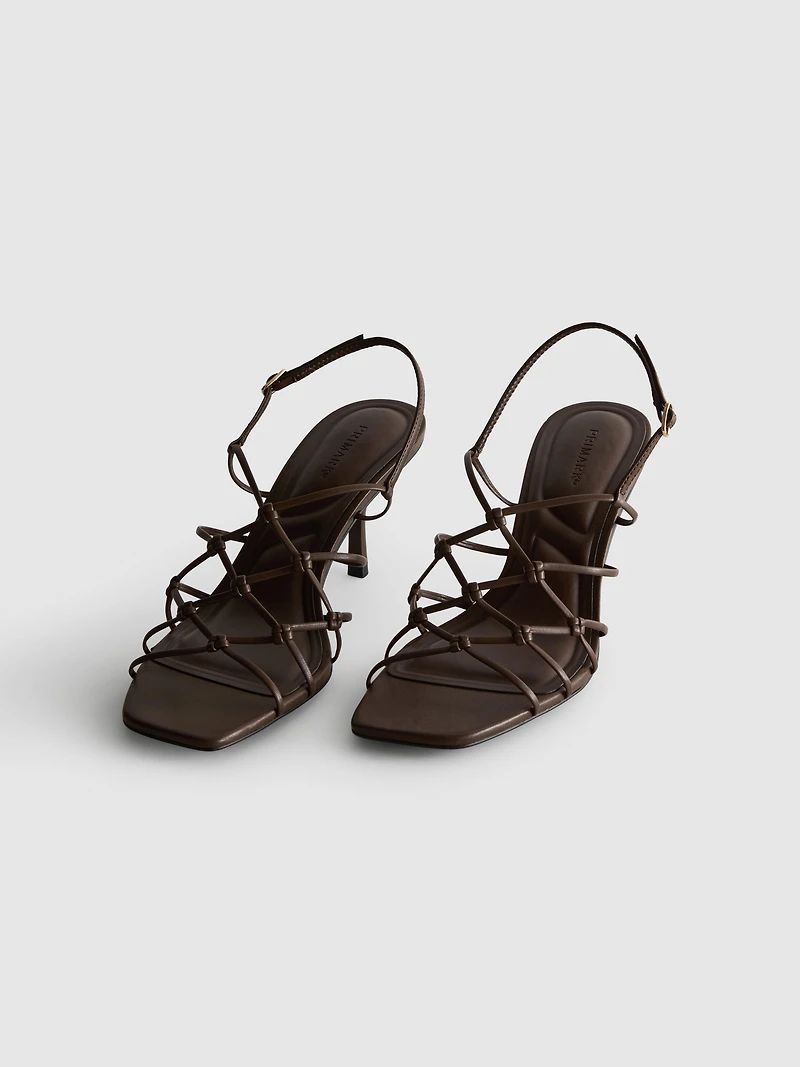 The Edit Braided Stiletto Heeled Sandals