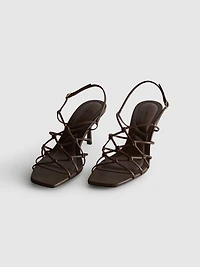 The Edit Braided Stiletto Heeled Sandals